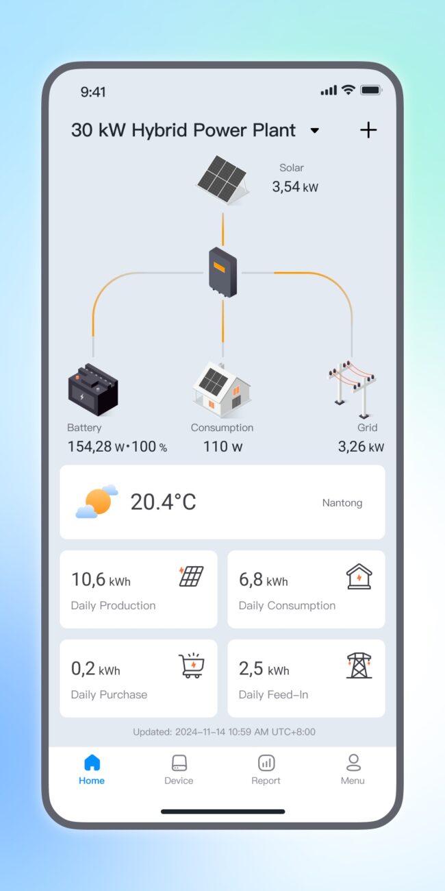 Application de monitoring de votre production et consommation photovoltaïque